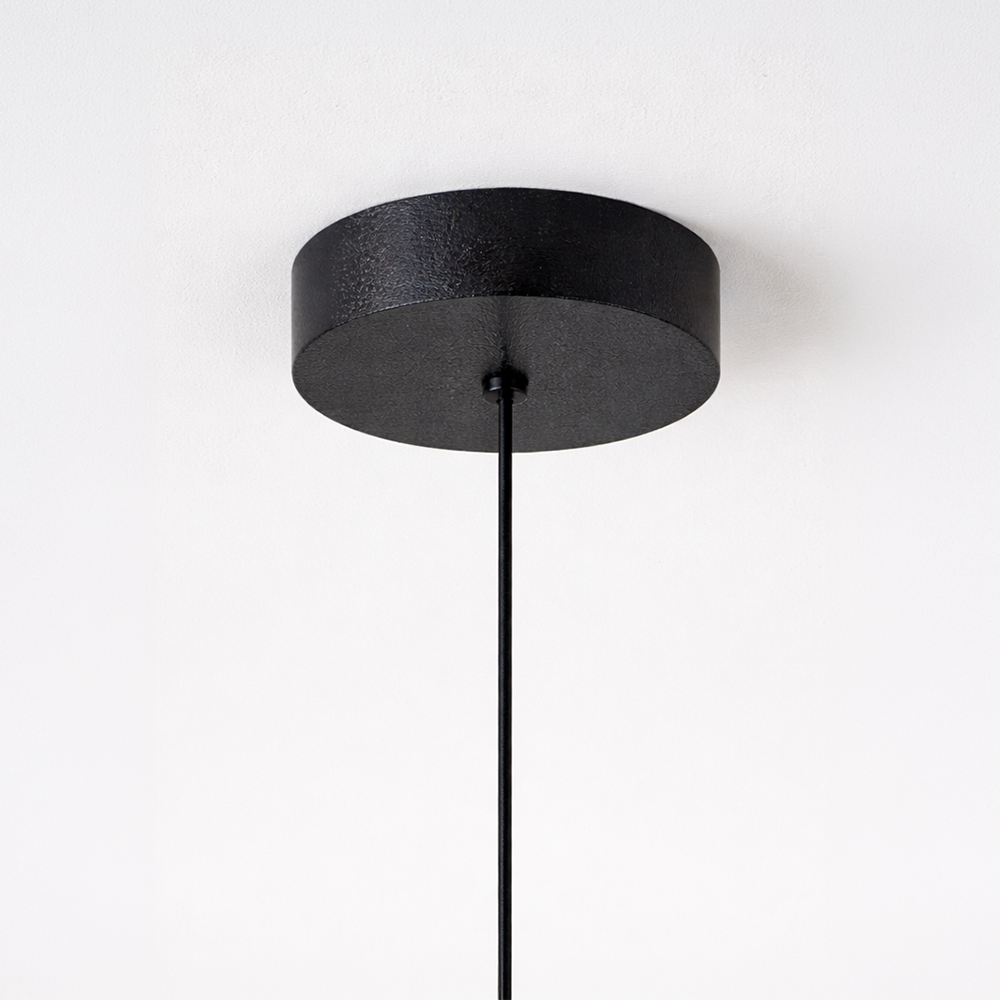 3D-Druck Pendelleuchte LJOS 18 schwarz