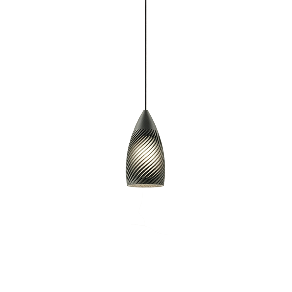 3D-Druck Pendelleuchte LJOS 14 schwarz
