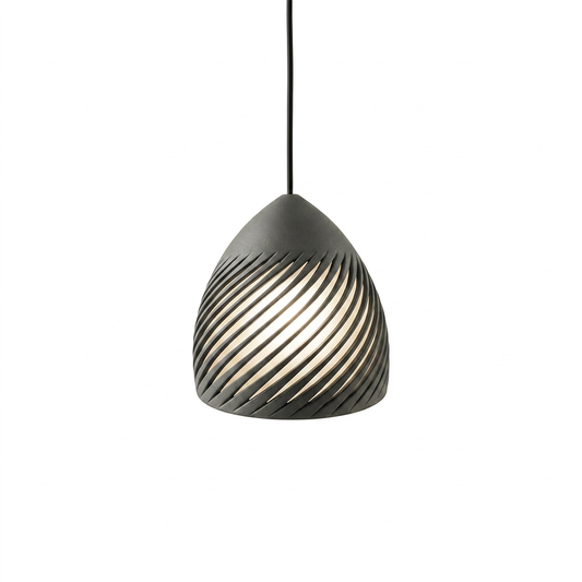 3D-Druck Pendelleuchte LJOS 31 schwarz